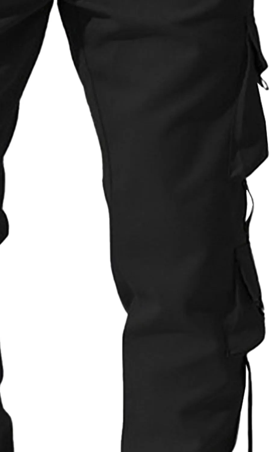 Men's Drawstring Casual Military Work Pants Comfort Tapered Cargo Outdoor Pants Comfort Regular Fit Trousers
