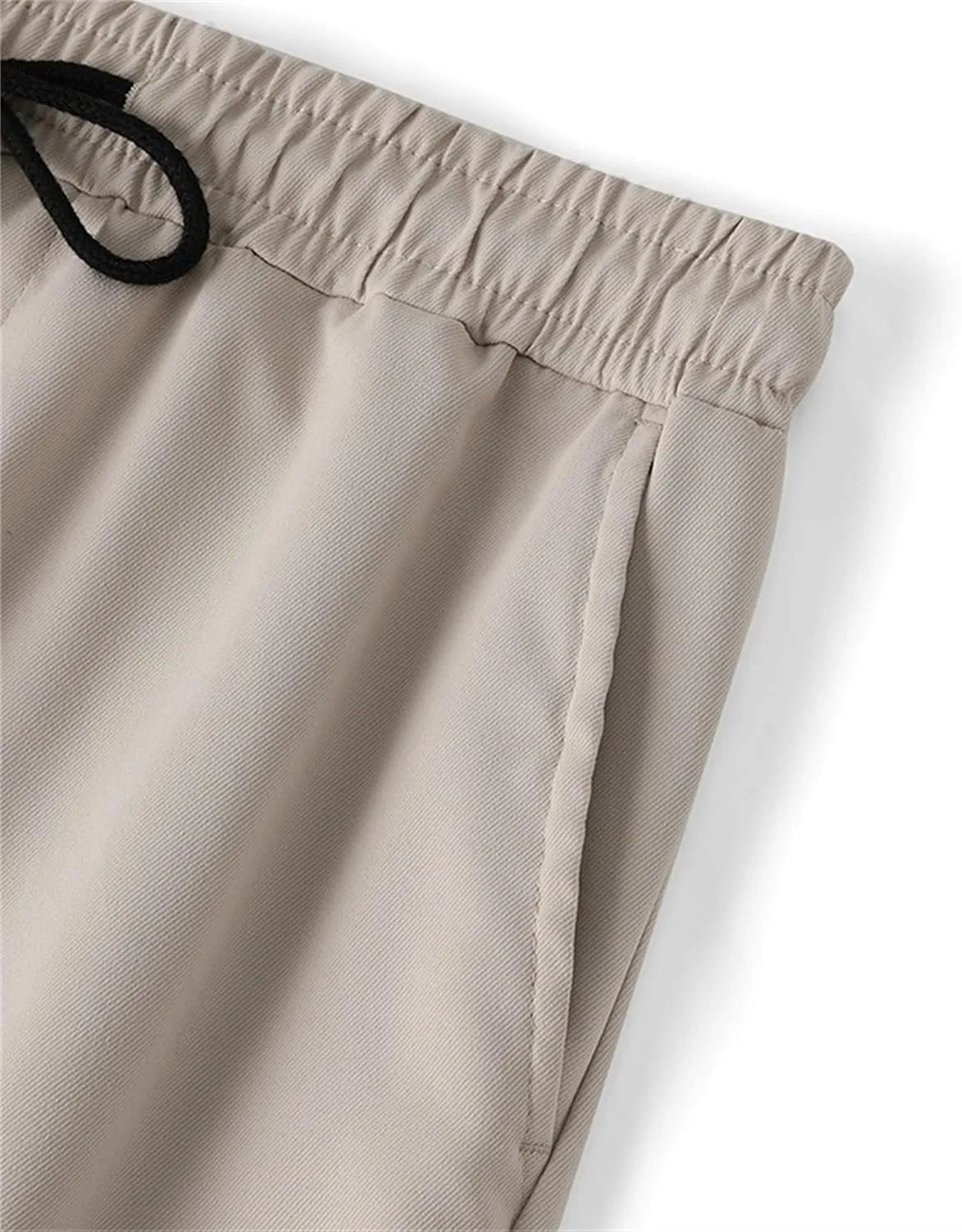 Men's Drawstring Casual Military Work Pants Comfort Tapered Cargo Outdoor Pants Comfort Regular Fit Trousers