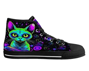 Neon Cat Bloom High Tops