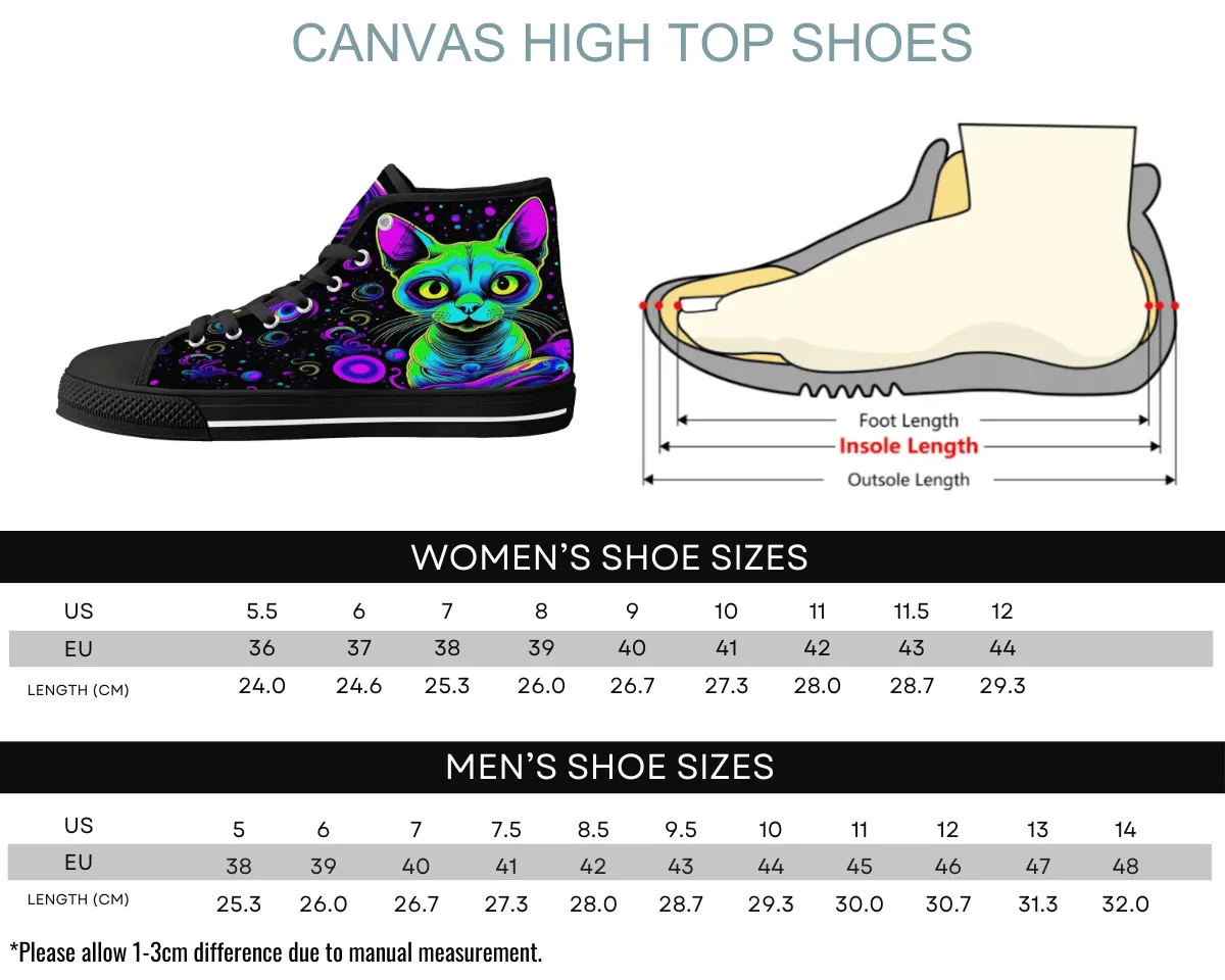 Neon Cat Bloom High Tops
