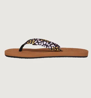 O'Neill Womens Woven Strap Flip Flops  - Black AOP