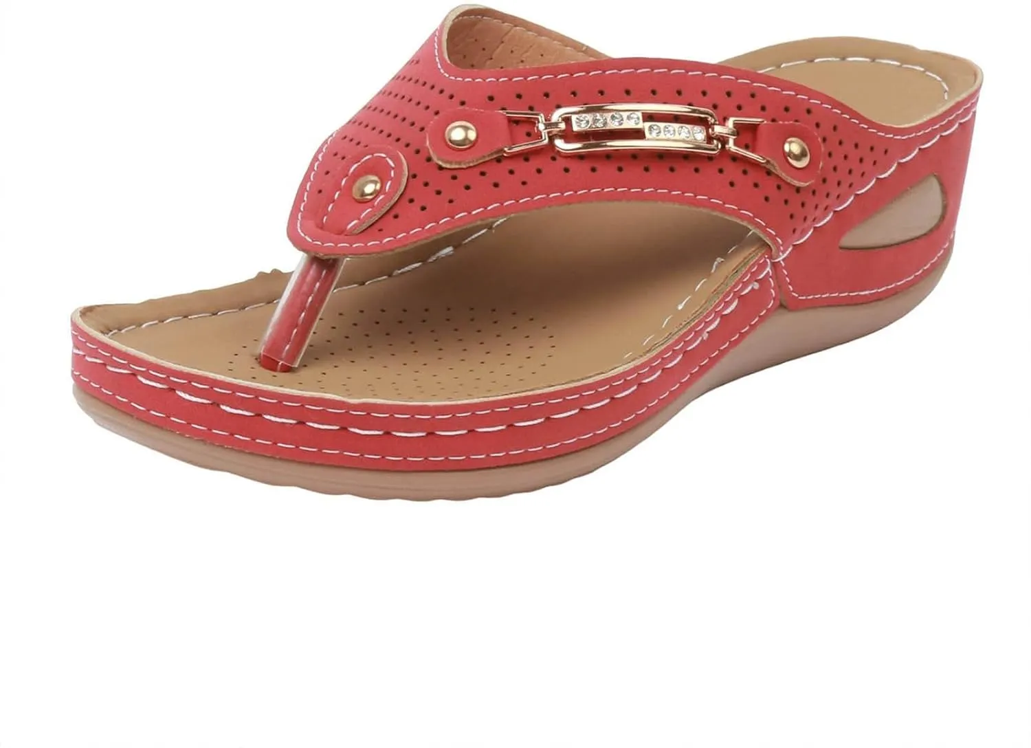 Orthopedic Flip Flops for Women with Arch Support Pillow Soft Summer Beach Walking Cushion Thong Sandals Lightweight Non-Slip Comfortable Slip On Slippers