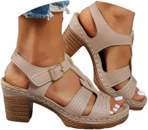 Orthopedic Sandals Women Wedge Shoes Comfortable Womens Sandal Dressy Summer Flip Flops Fashion Walking Wedges with Adjustable Ankle Buckle
