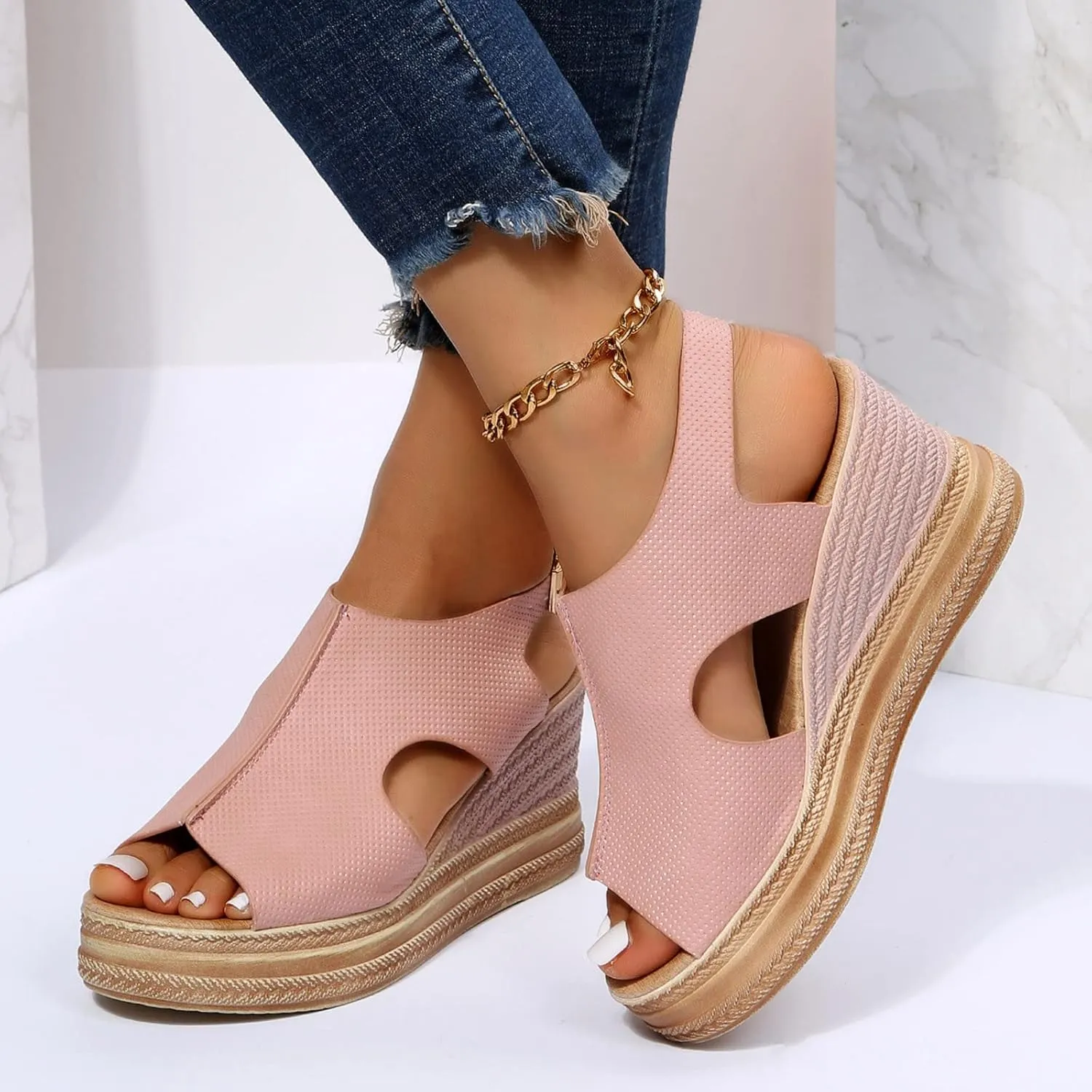Platform Sandals White Sandals Orthopedic Sandals for Women