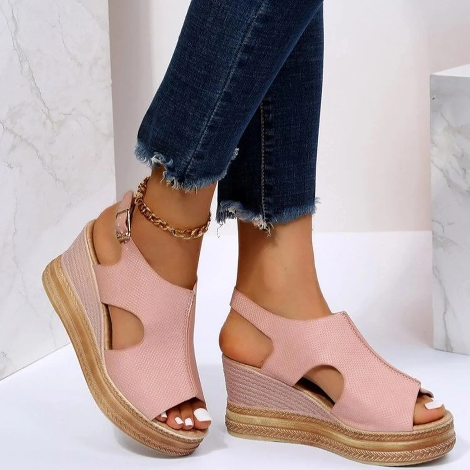 Platform Sandals White Sandals Orthopedic Sandals for Women
