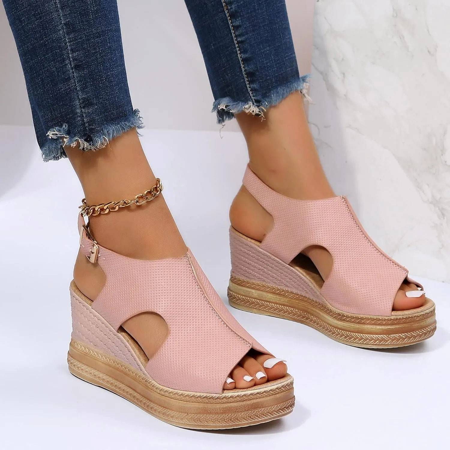 Platform Sandals White Sandals Orthopedic Sandals for Women
