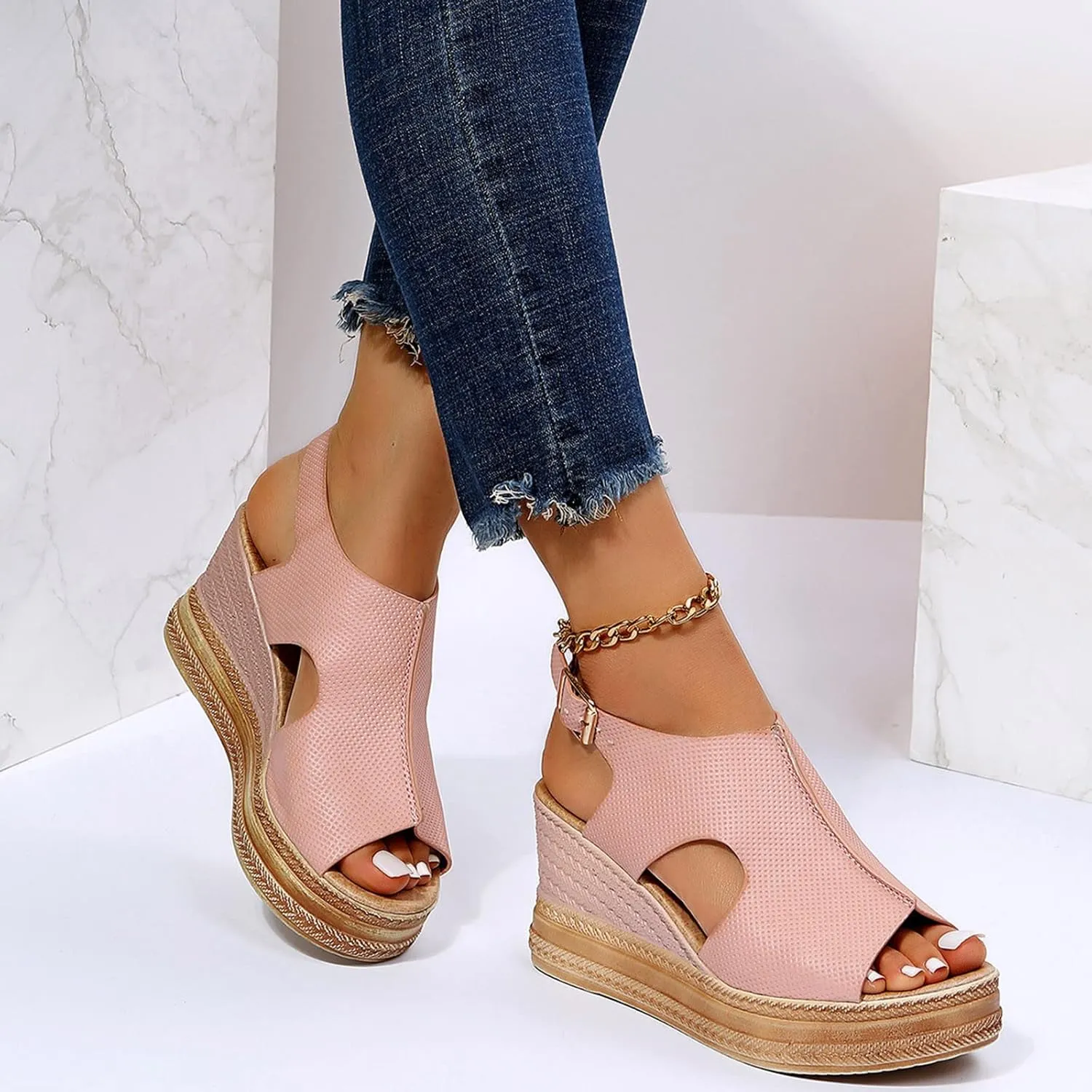 Platform Sandals White Sandals Orthopedic Sandals for Women