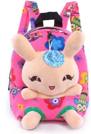 Rabbit Backpack Cute Kids Toddler Backpack Plush Toy Backpack Snack Travel Bag Pre-School Bags for Girls 1-5Years (Pink)