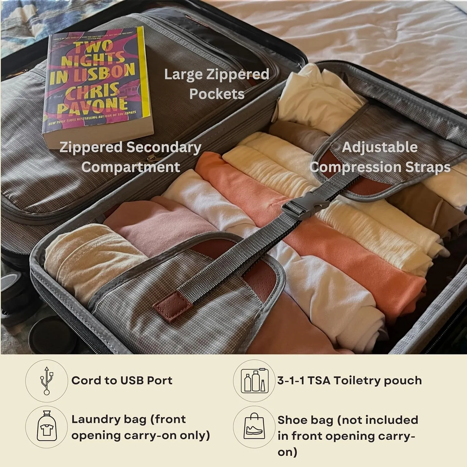 Ricardo Beverly Hills Montecito 2.0 Hardside with Dual Spinning Wheels, Expandable with Comfort Grip for Easy Packing and Moving, Men and Women, Graphite, Carry-On 21-Inch