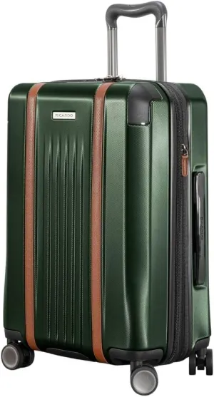 Ricardo Beverly Hills Montecito 2.0 Hardside with Dual Spinning Wheels, Expandable with Comfort Grip for Easy Packing and Moving, Men and Women, Hunter Green, Carry-On 21-Inch