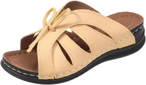 Sandals Women Comfortable Dressy Wedge Sandals Orthopedic Slippers Walking Summer Orthotic Flip Flops with Arch Support
