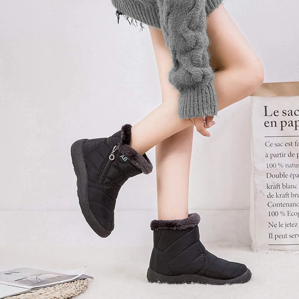 Short Winter Boots for Women Puffer Snow Boots for Women Size 9 Winter Boots Women Size 8 Womens Ankle Boots Low Heel Waterproof Winter Boot for Women Lightweight