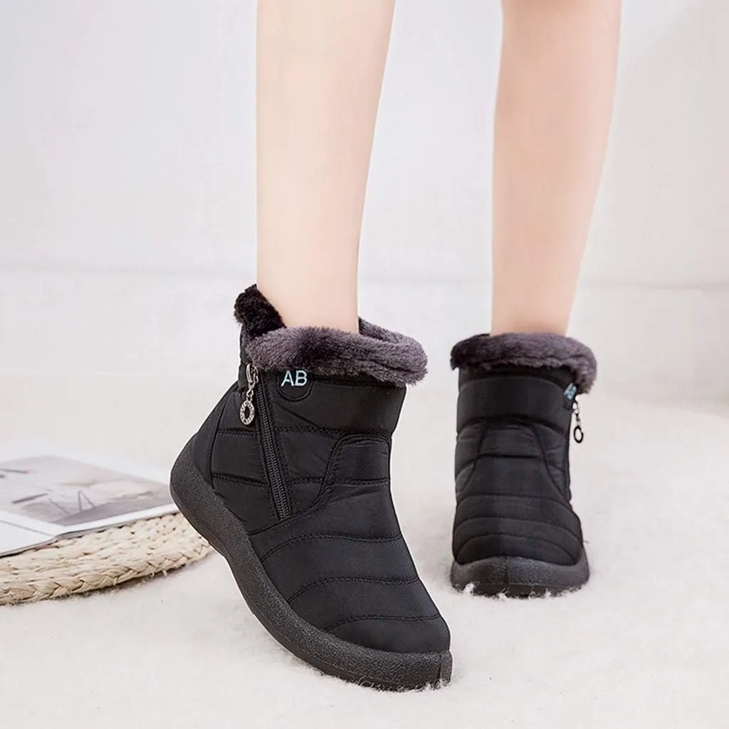 Short Winter Boots for Women Puffer Snow Boots for Women Size 9 Winter Boots Women Size 8 Womens Ankle Boots Low Heel Waterproof Winter Boot for Women Lightweight