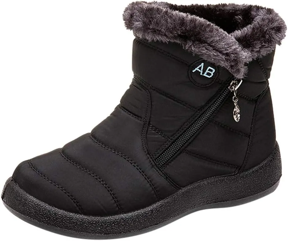 Short Winter Boots for Women Puffer Snow Boots for Women Size 9 Winter Boots Women Size 8 Womens Ankle Boots Low Heel Waterproof Winter Boot for Women Lightweight