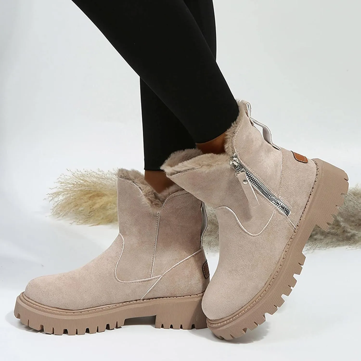 Snow Boots for Women Cute 10 Wide Warm Toes Winter Boots for Women Waterproof Wide Width Waterproof Winter Boots Slip on Boots for Snow and Ice Botas De Invierno Para La Nieve De Mujer Con Peluche