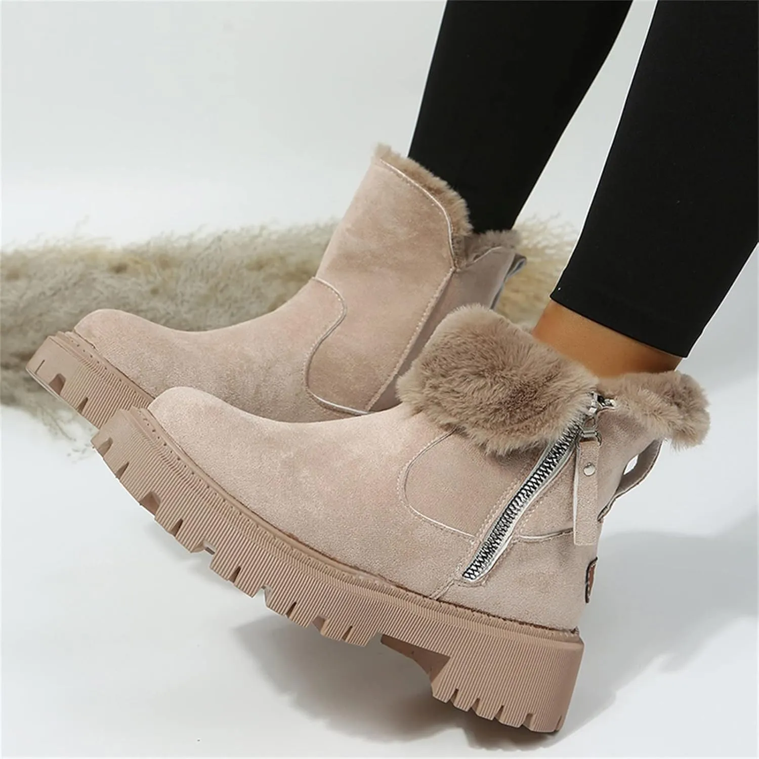 Snow Boots for Women Cute 10 Wide Warm Toes Winter Boots for Women Waterproof Wide Width Waterproof Winter Boots Slip on Boots for Snow and Ice Botas De Invierno Para La Nieve De Mujer Con Peluche