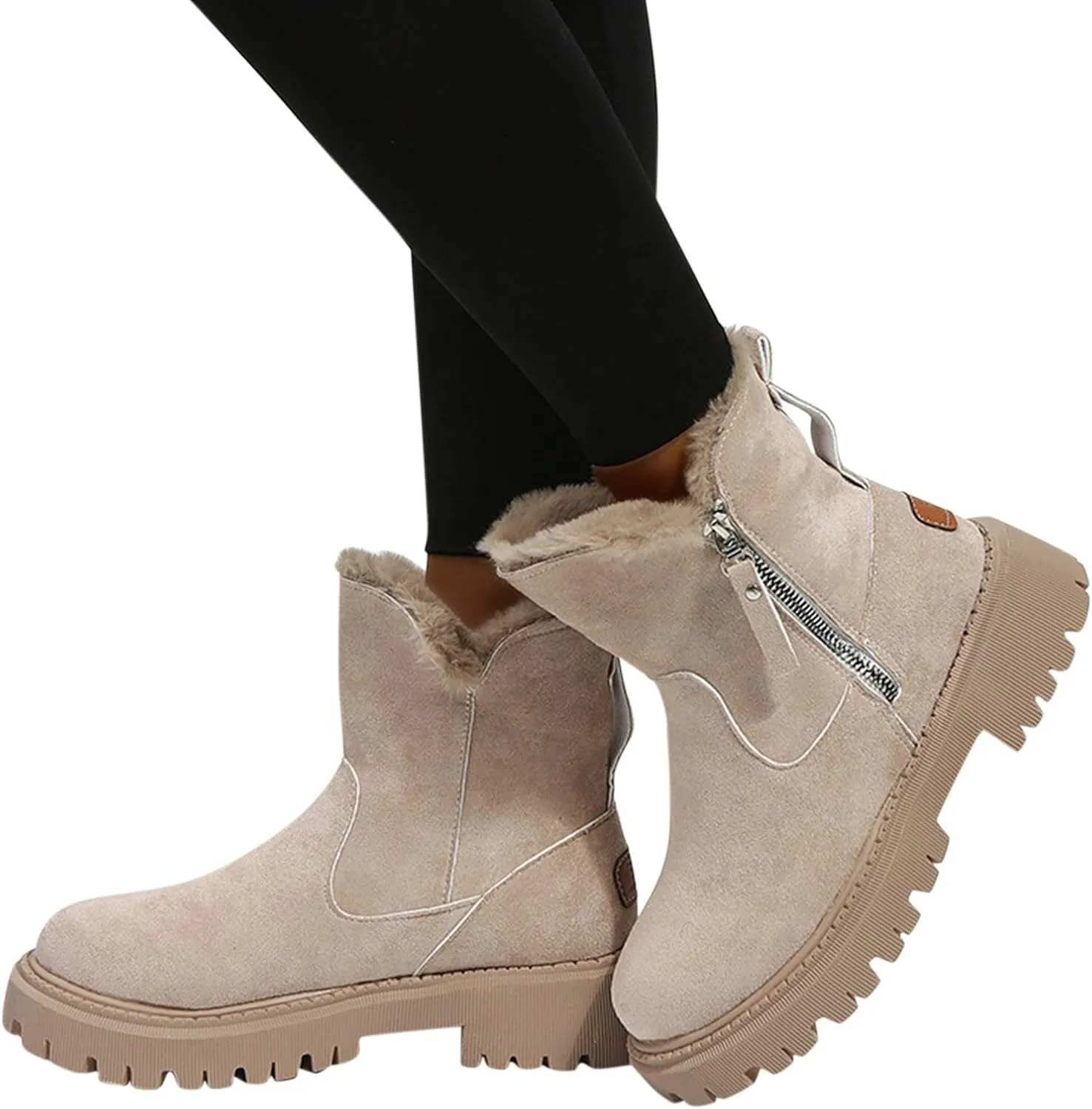 Snow Boots for Women Cute 10 Wide Warm Toes Winter Boots for Women Waterproof Wide Width Waterproof Winter Boots Slip on Boots for Snow and Ice Botas De Invierno Para La Nieve De Mujer Con Peluche