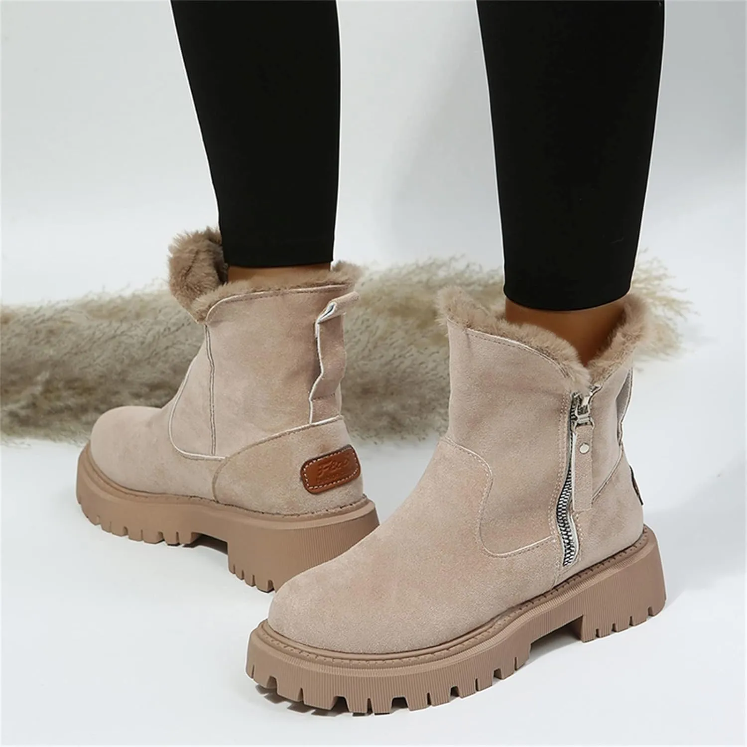 Snow Boots for Women Cute 10 Wide Warm Toes Winter Boots for Women Waterproof Wide Width Waterproof Winter Boots Slip on Boots for Snow and Ice Botas De Invierno Para La Nieve De Mujer Con Peluche