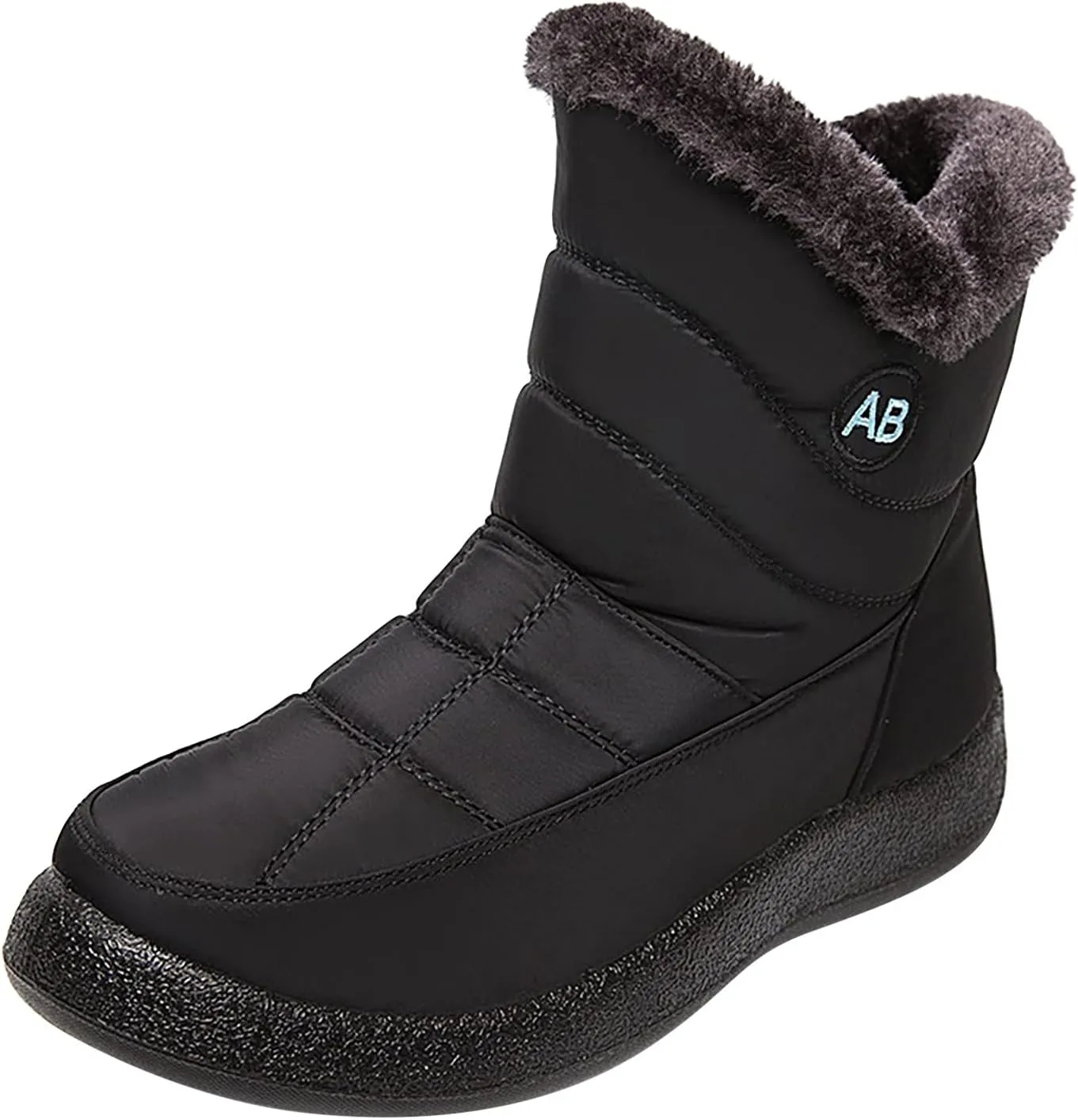 Snow Boots for Women Cute Waterproof Winter Walking Boots for Women Waterproof Winter Brown Fur Boots for Women Waterproof Womens Winter Snow Walking Shoes Botas De Frio Para Mujer Bajita