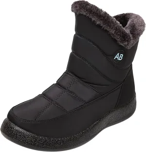 Snow Boots for Women Cute Waterproof Winter Walking Boots for Women Waterproof Winter Brown Fur Boots for Women Waterproof Womens Winter Snow Walking Shoes Botas De Frio Para Mujer Bajita