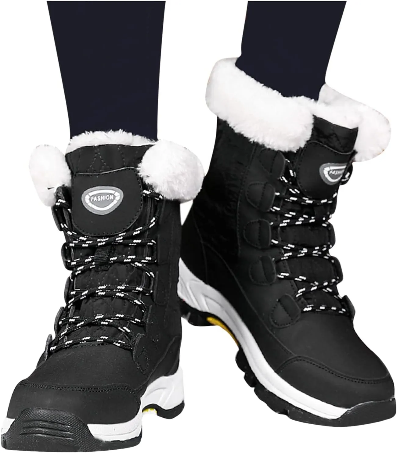 Snow Boots for Women Knee High Non Slip Winter Snow Boots for Women Size 12 Womens Winter Boots Waterproof Slip on Winter Boot Women Tall Winter Boots for Women with Heel