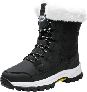 Snow Boots for Women Knee High Non Slip Winter Snow Boots for Women Size 12 Womens Winter Boots Waterproof Slip on Winter Boot Women Tall Winter Boots for Women with Heel
