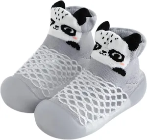 Sock Shoes Toddler Infant Shoes Mesh Slip On Socks Shoes Soft Sole Non Slip Wear Out Toddler Floor Black Shoes B