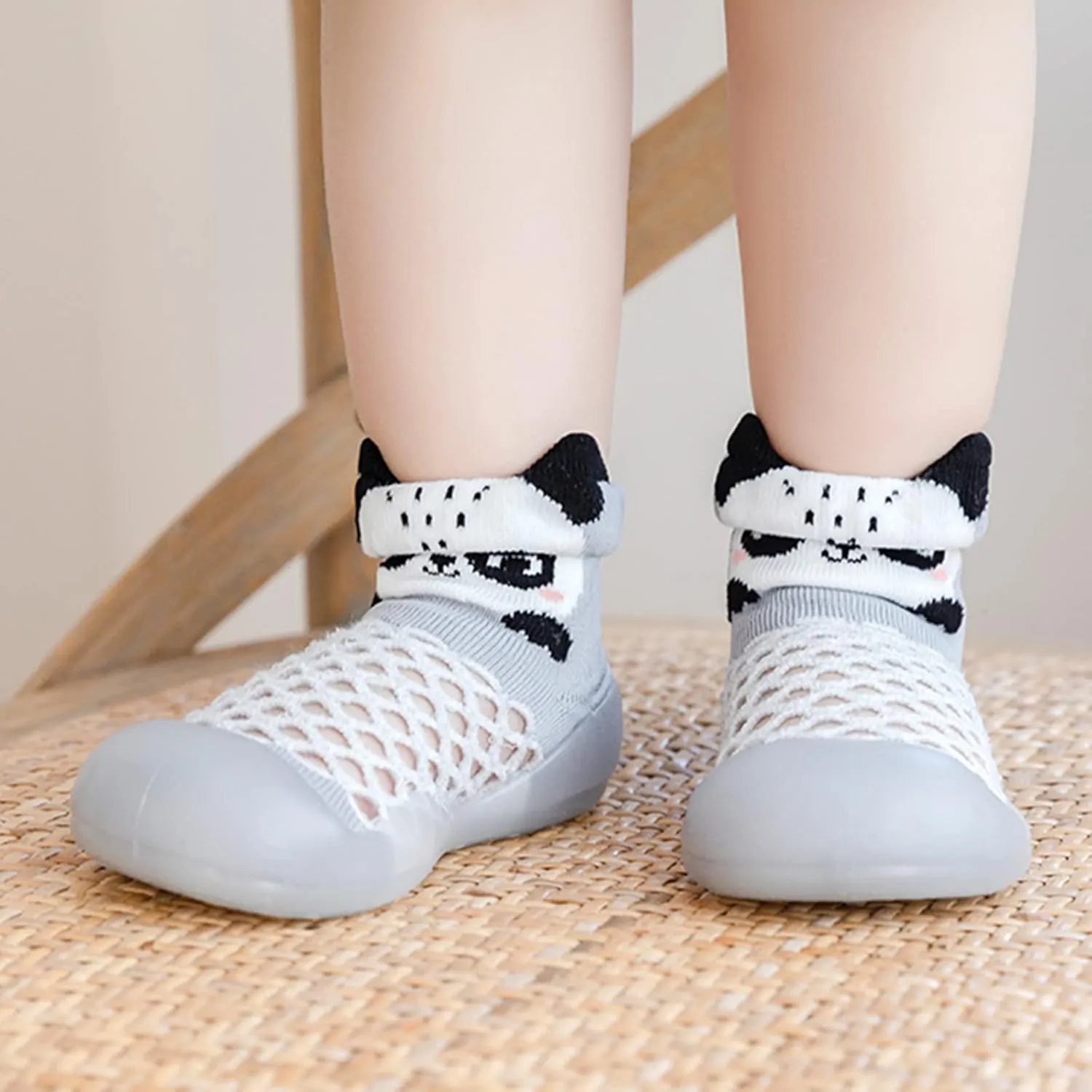 Sock Shoes Toddler Infant Shoes Mesh Slip On Socks Shoes Soft Sole Non Slip Wear Out Toddler Floor Black Shoes B