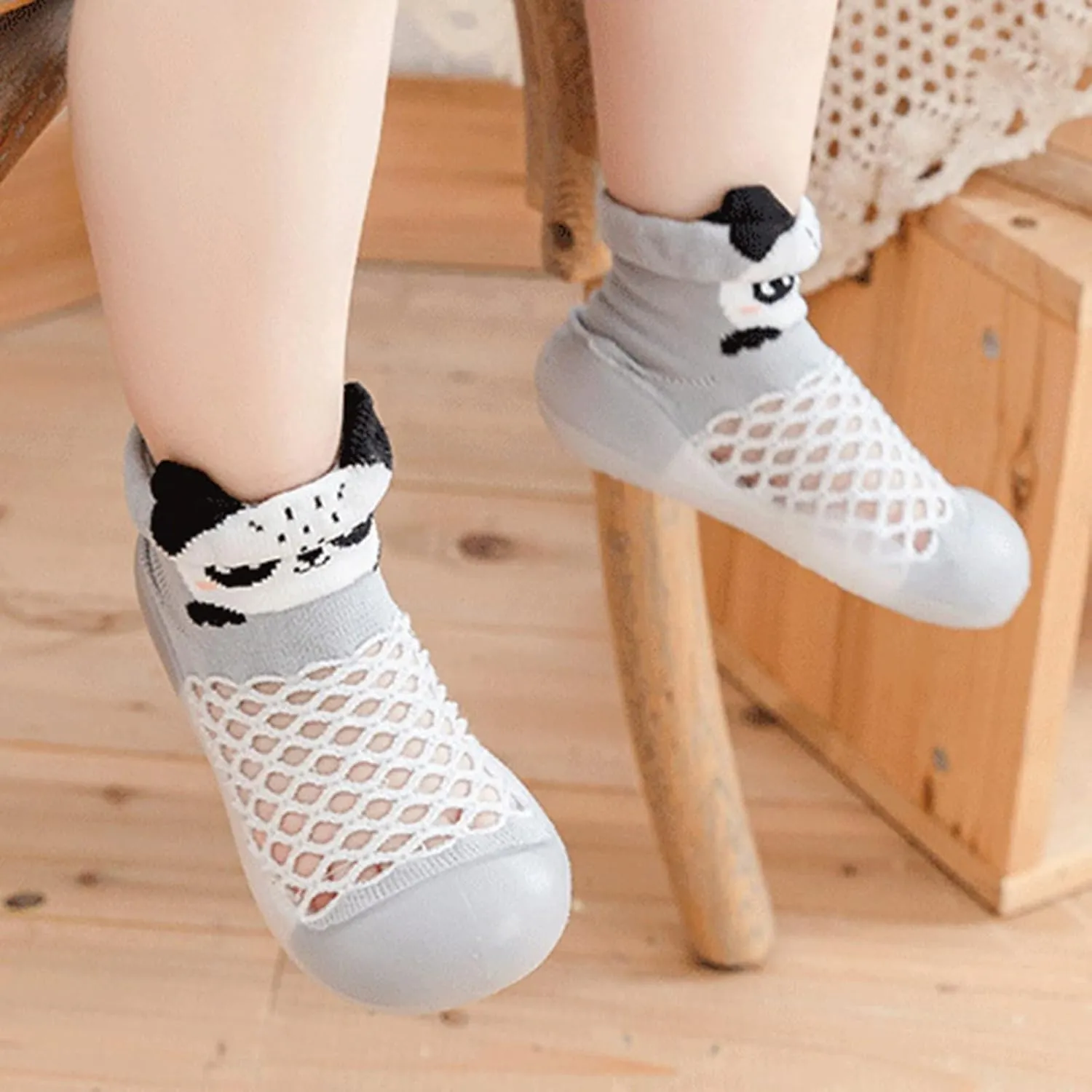 Sock Shoes Toddler Infant Shoes Mesh Slip On Socks Shoes Soft Sole Non Slip Wear Out Toddler Floor Black Shoes B
