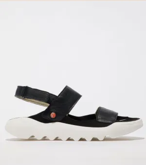 Softinos "Weal" Black - Leather Sandal