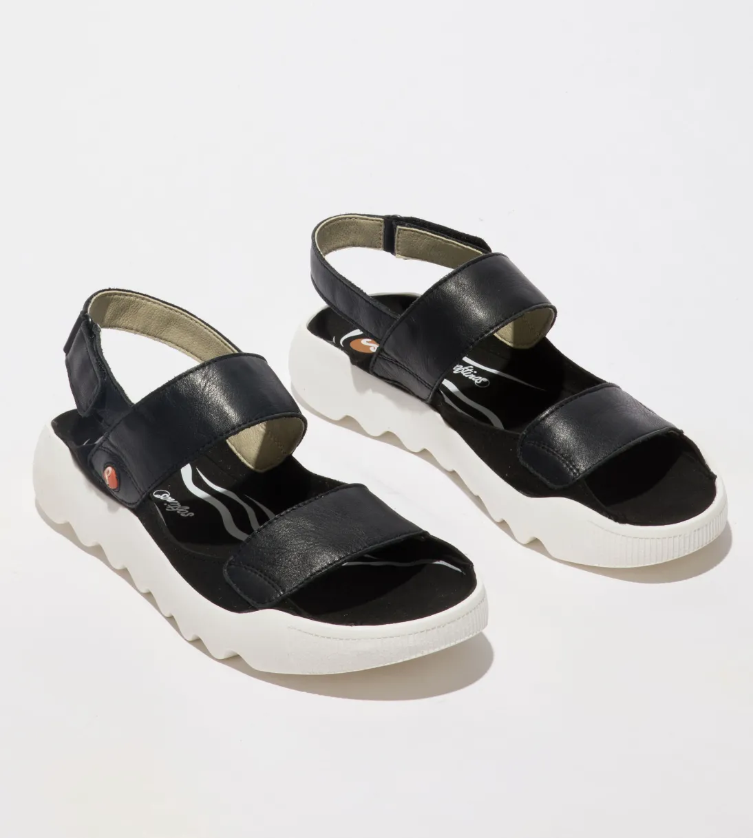 Softinos "Weal" Black - Leather Sandal