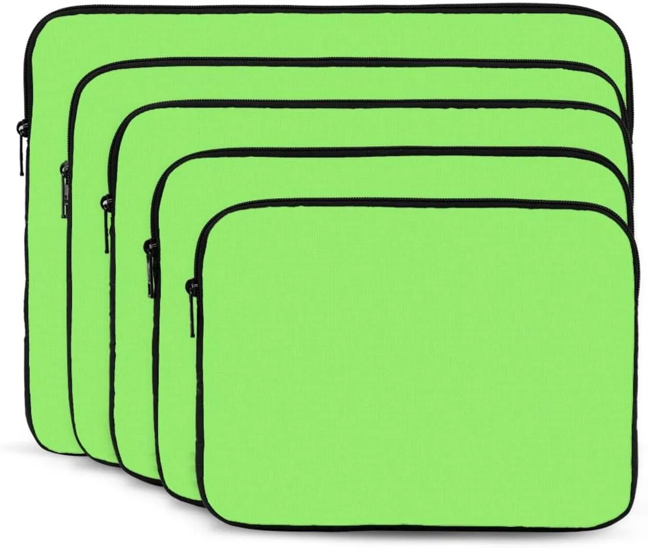 Solid Color Light Green Laptop Bag Durable Computer Carrying Case for Most Laptops and Ipads Shock Resistant Slim Sleeve 15 Inch