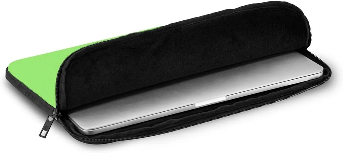 Solid Color Light Green Laptop Bag Durable Computer Carrying Case for Most Laptops and Ipads Shock Resistant Slim Sleeve 15 Inch