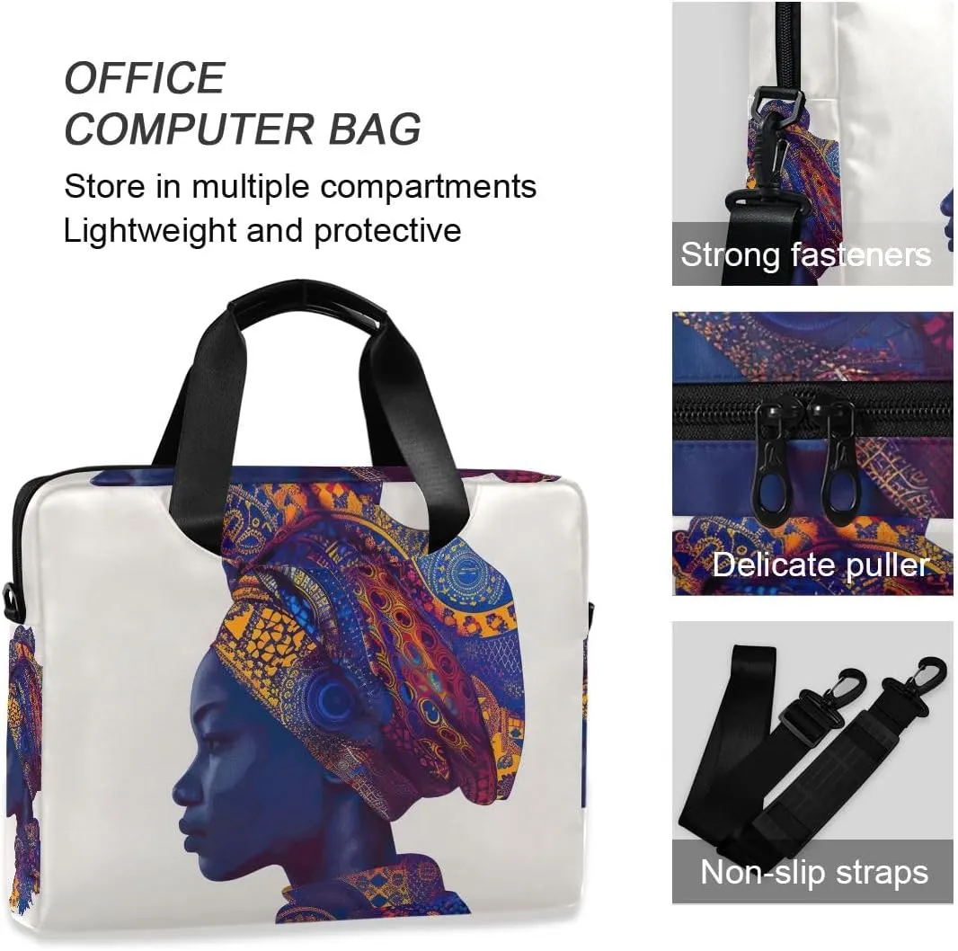 Sugar Skull Wearing Floral Hat Laptop Bag 15.6 Inch Laptop Case Slim Computer Bag Briefcase Work Travel