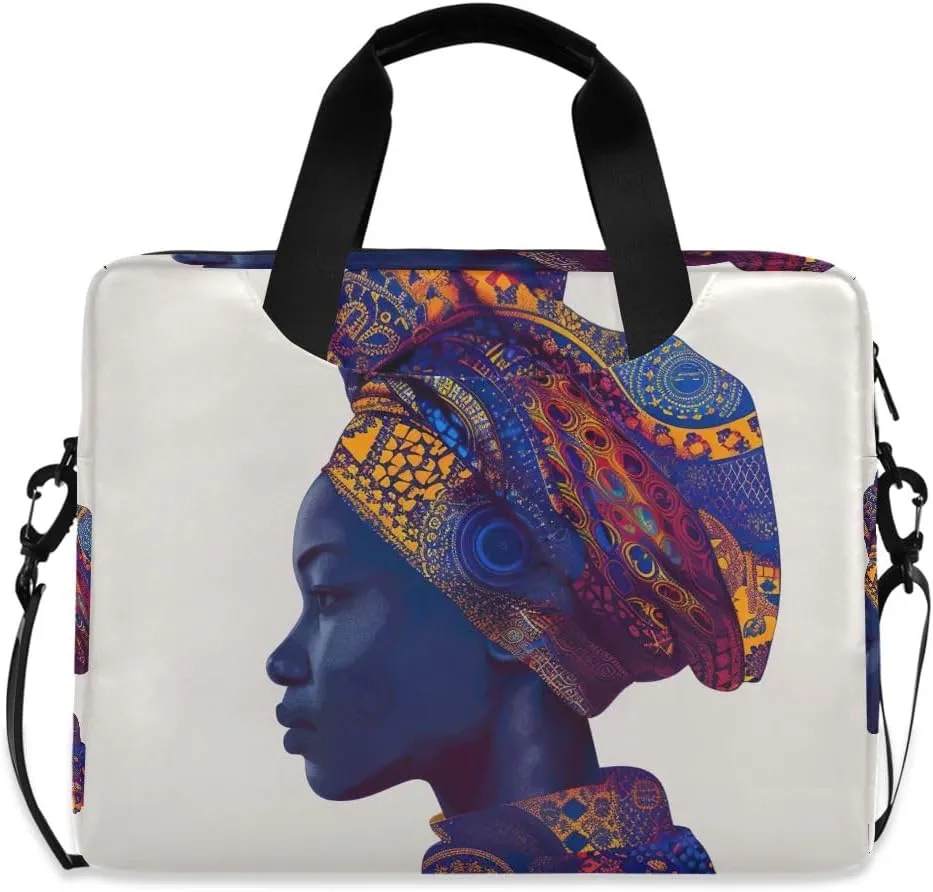 Sugar Skull Wearing Floral Hat Laptop Bag 15.6 Inch Laptop Case Slim Computer Bag Briefcase Work Travel