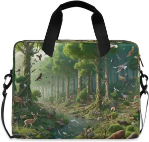 Sugar Skull Wearing Floral Hat Laptop Bag 15.6 Inch Laptop Case Slim Computer Bag Briefcase Work Travel
