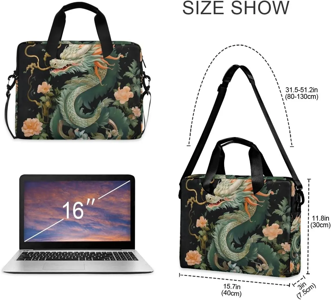 Sugar Skull Wearing Floral Hat Laptop Bag 15.6 Inch Laptop Case Slim Computer Bag Briefcase Work Travel