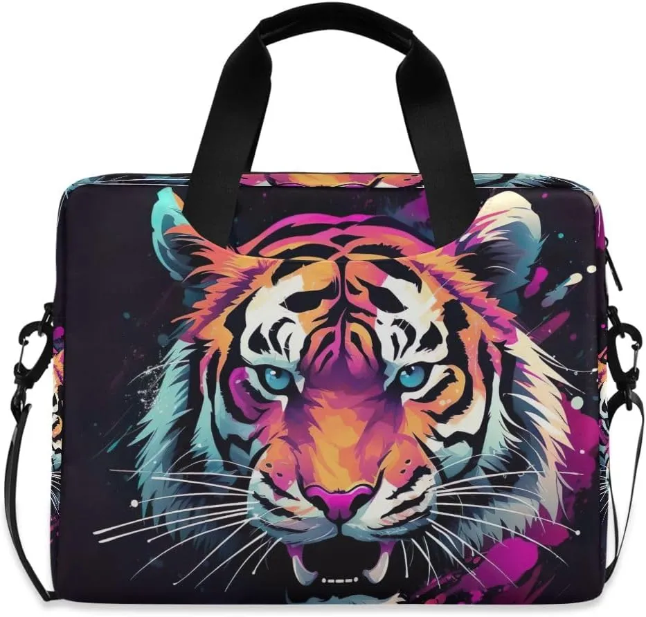 Sugar Skull Wearing Floral Hat Laptop Bag 15.6 Inch Laptop Case Slim Computer Bag Briefcase Work Travel