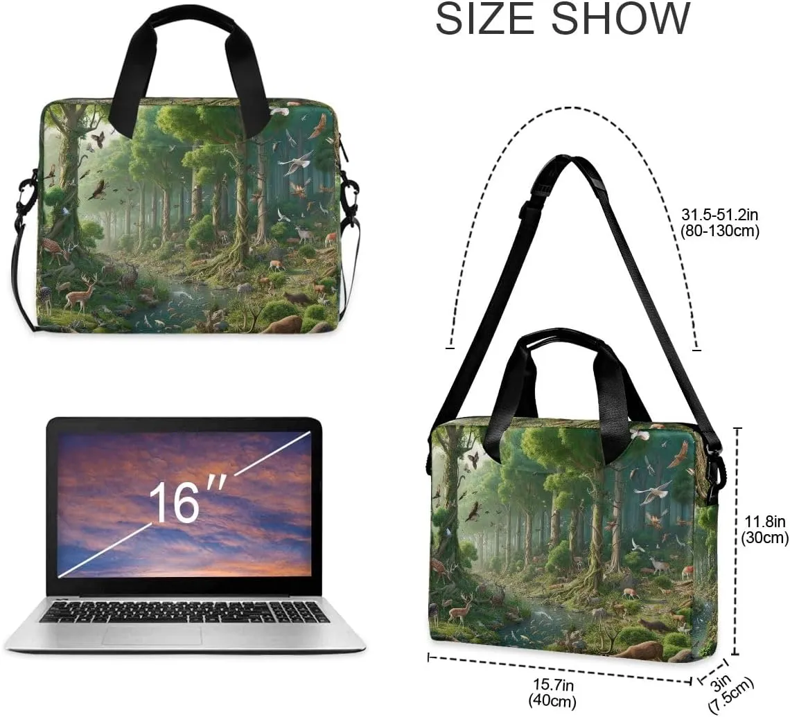 Sugar Skull Wearing Floral Hat Laptop Bag 15.6 Inch Laptop Case Slim Computer Bag Briefcase Work Travel