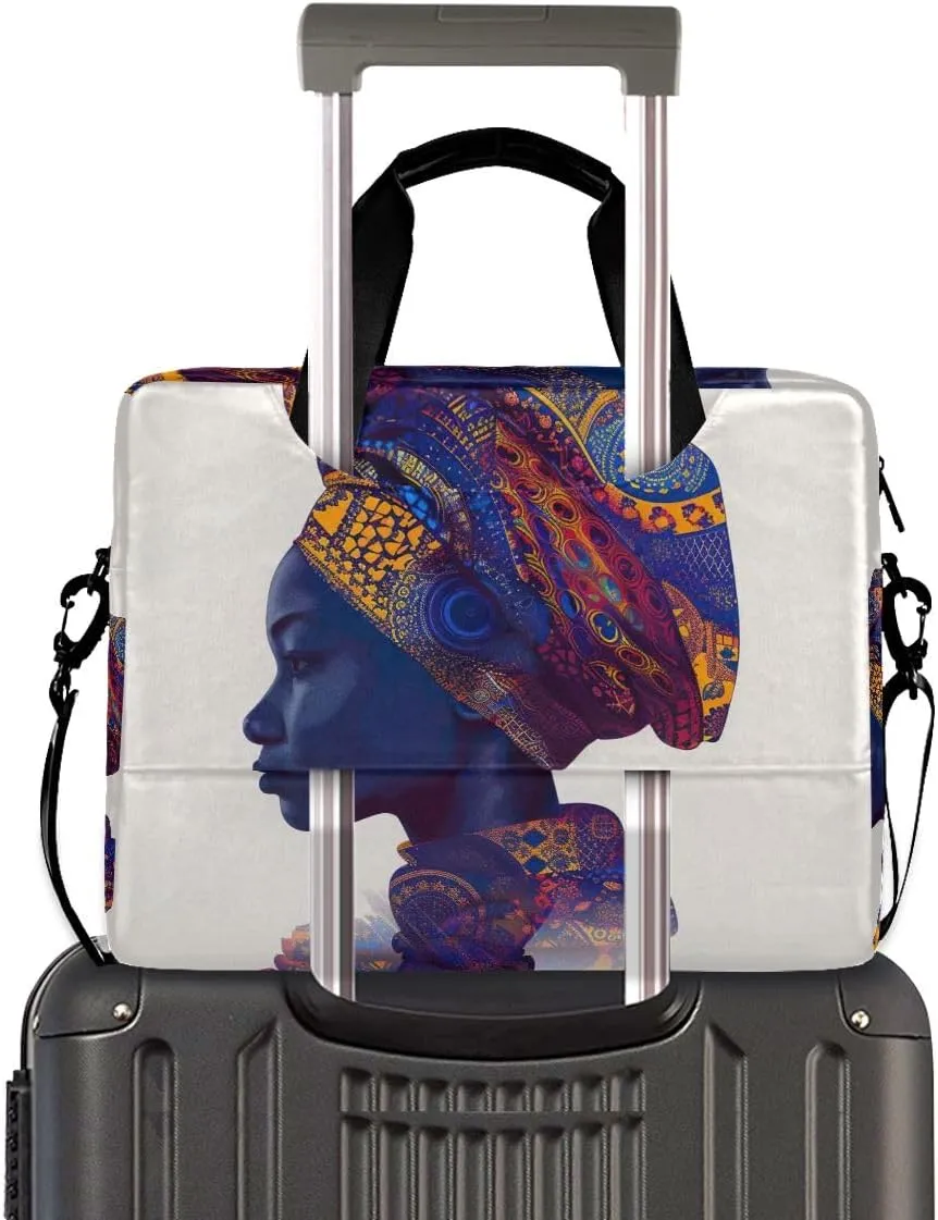 Sugar Skull Wearing Floral Hat Laptop Bag 15.6 Inch Laptop Case Slim Computer Bag Briefcase Work Travel