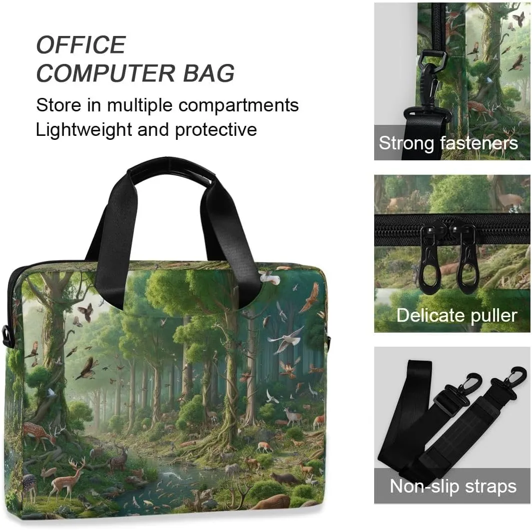 Sugar Skull Wearing Floral Hat Laptop Bag 15.6 Inch Laptop Case Slim Computer Bag Briefcase Work Travel