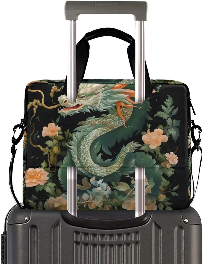 Sugar Skull Wearing Floral Hat Laptop Bag 15.6 Inch Laptop Case Slim Computer Bag Briefcase Work Travel