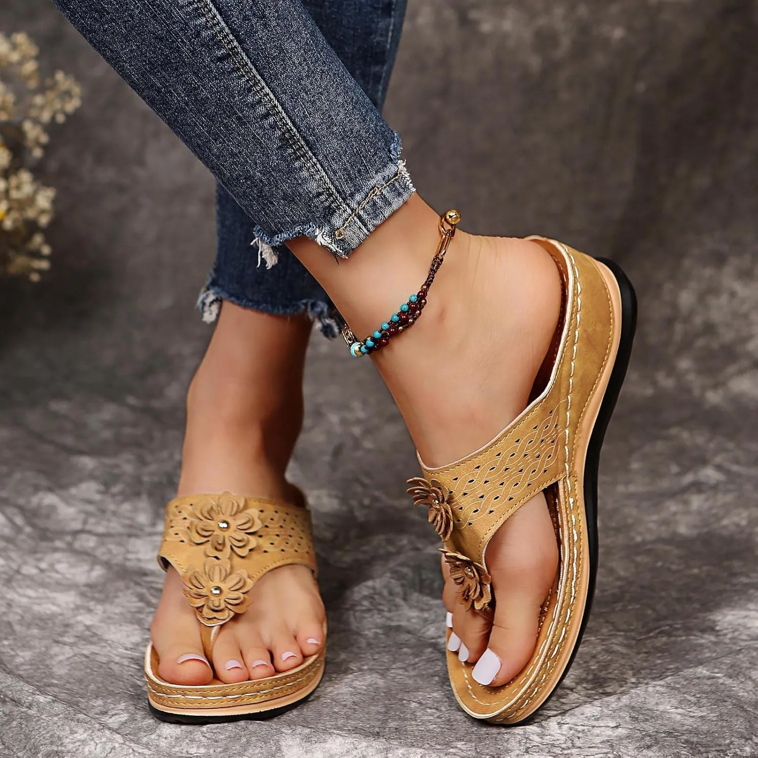Summer Sandals for Women 2024,Platform Wedge Sandals for Women Dressy Summer Casual Orthopedic Open Toe Beach Sandals