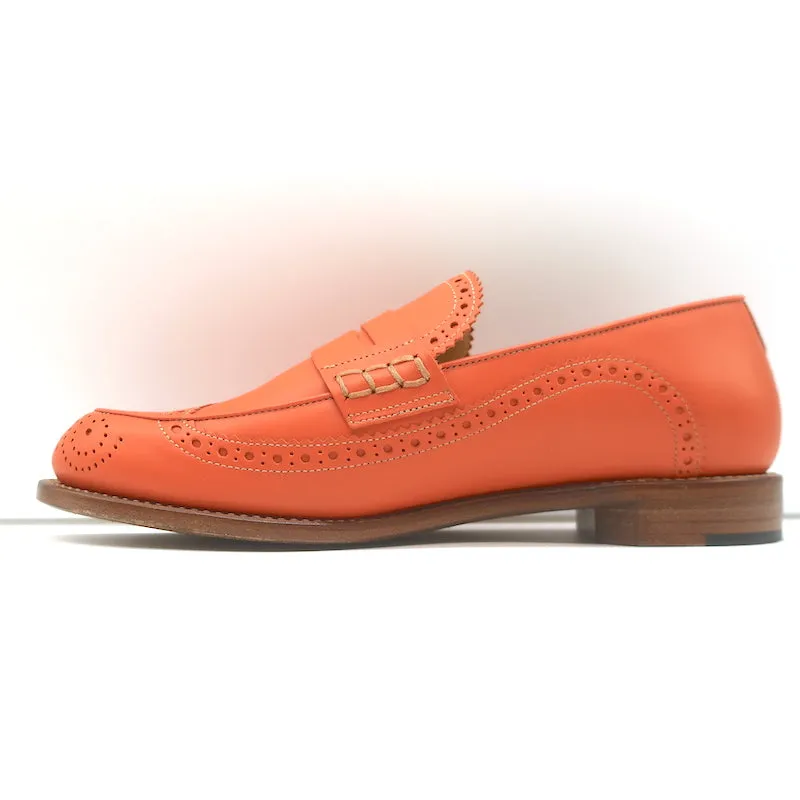 The Office of Angela Scott Ms. Charlotte Penny Loafers Orange Size 40 NEW