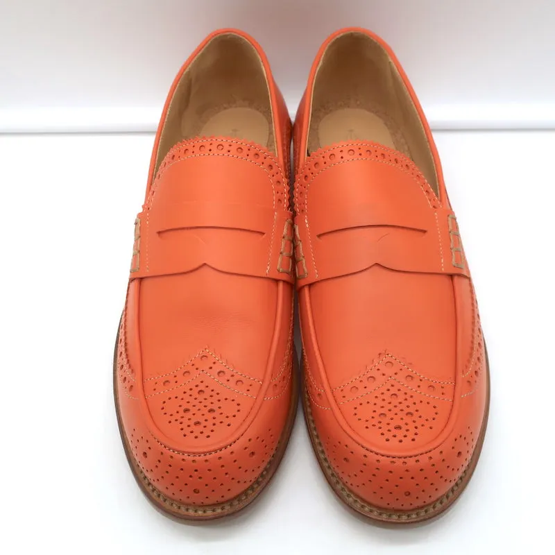 The Office of Angela Scott Ms. Charlotte Penny Loafers Orange Size 40 NEW
