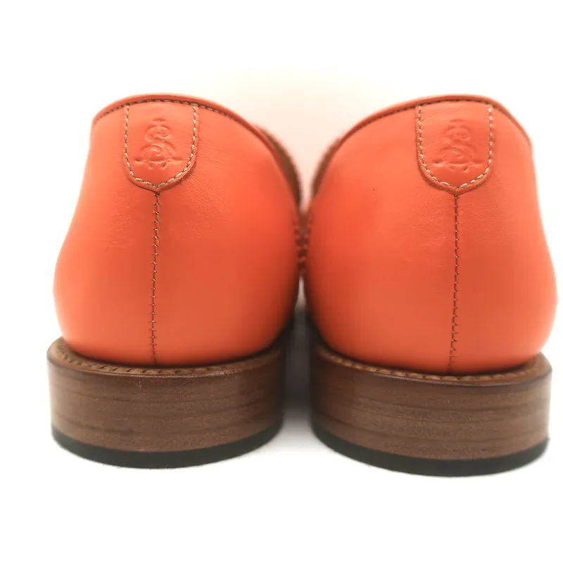The Office of Angela Scott Ms. Charlotte Penny Loafers Orange Size 40 NEW