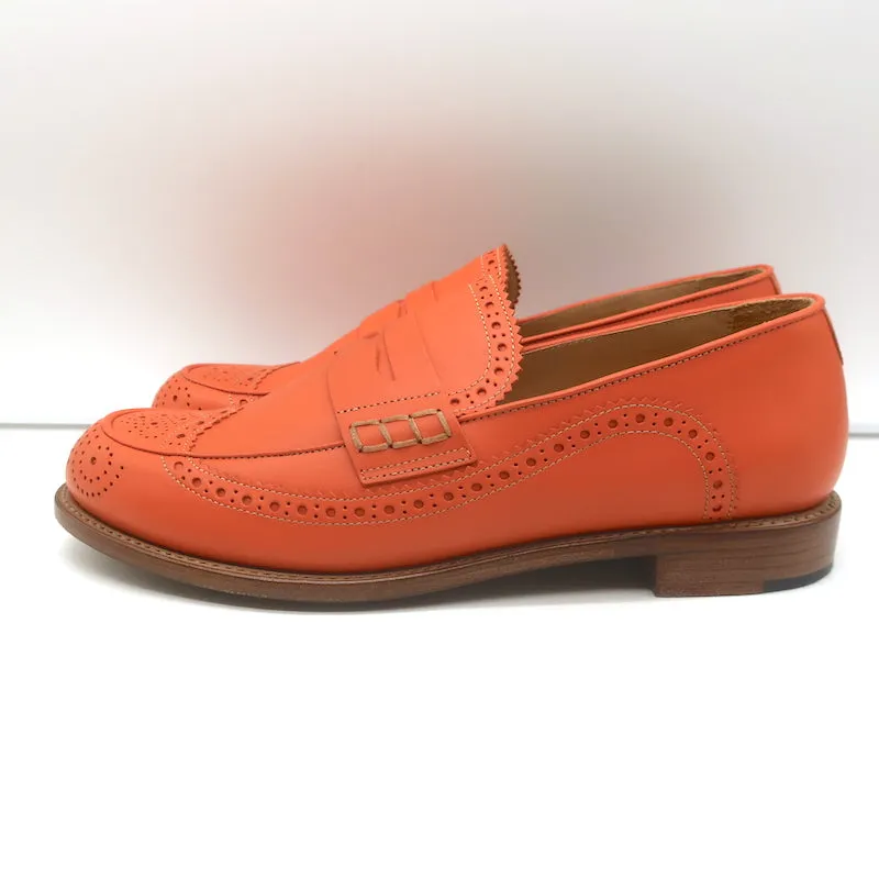 The Office of Angela Scott Ms. Charlotte Penny Loafers Orange Size 40 NEW
