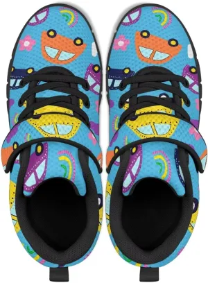 Toddler Boys Girls Athletic Shoes Single Buckle Running Shoes Elastic Shock Absorption Sneakers for Volleyball US 11-15 Black Sole