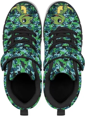 Toddler Boys Girls Athletic Shoes Single Buckle Running Shoes Elastic Shock Absorption Sneakers for Volleyball US 11-15 Black Sole