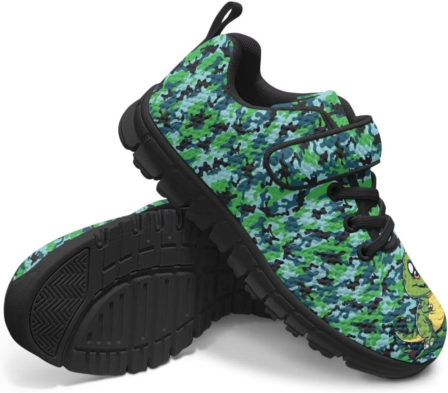 Toddler Boys Girls Athletic Shoes Single Buckle Running Shoes Elastic Shock Absorption Sneakers for Volleyball US 11-15 Black Sole